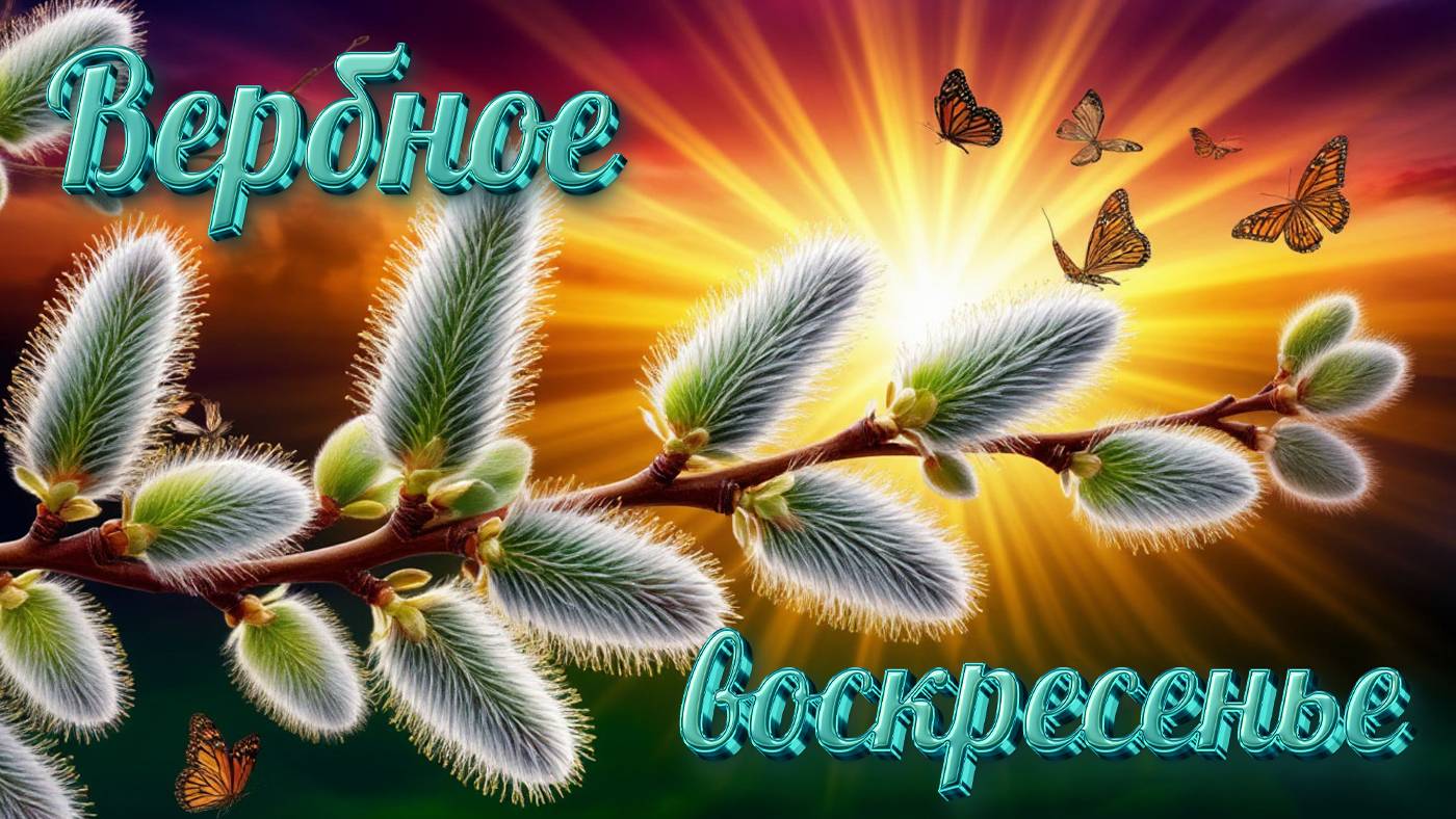 Вербное воскресенье. Самое красивое поздравление с Вербным воскресеньем.