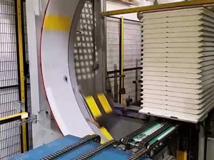 Упаковка гипсовой плиты на Ring 180 stretch