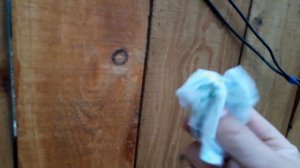 Забор после обработки маслом и морилкой