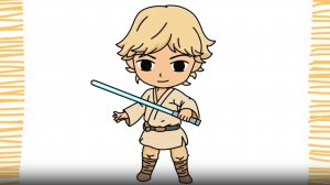 Как нарисовать мальчика ЛЮКА СКАЙУОКЕРА