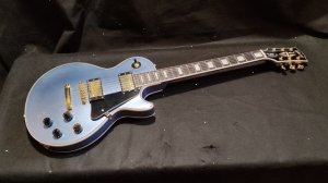 Обзор сборки китайской реплики Gibson Les Paul Custom голубой металлик 2025