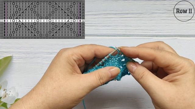 Lace Stitch Knit Pattern| Ajourmuster stricken| Punto traforato ai ferri | Punto calado a dos aguja