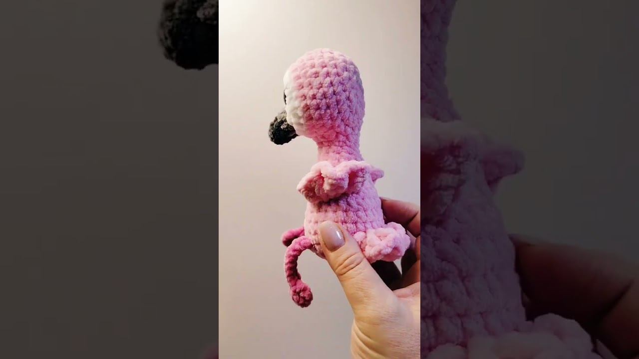 Розовый Фламинго #вязаниеназаказ #crochet #игрушки #рукоделие #творчество #вяжукрючком