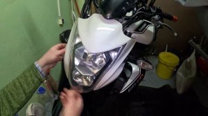 Замена лампы на #Kawasaki ER6N