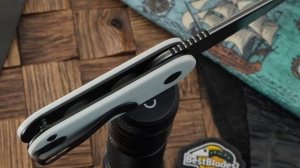 Складной нож Kizer Knives Mini Bay сталь S35VN, черно-белая G-10