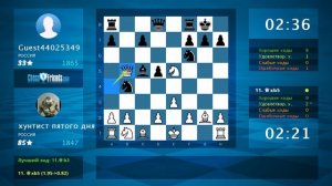 Chess Game Analysis: хунтист пятого дня - Guest44025349 : 1-0 (By ChessFriends.com)