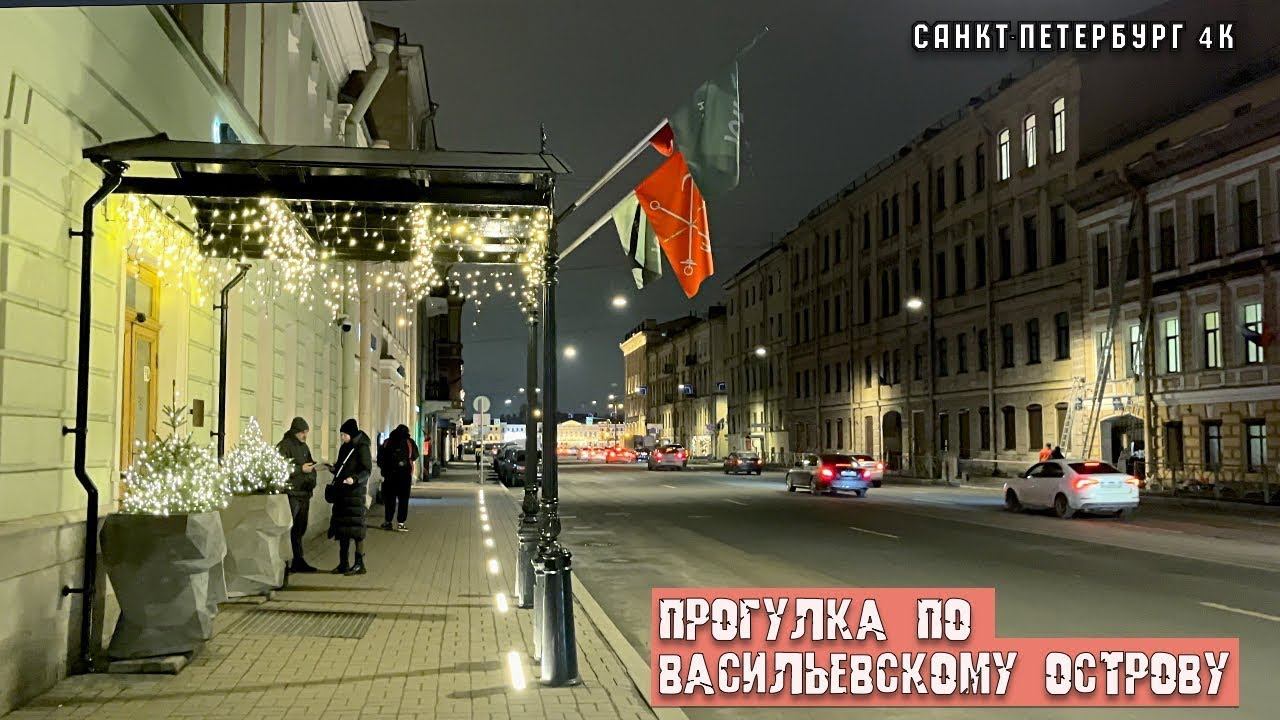Walk along Vasilyevsky Island before the New Year смотреть онлайн