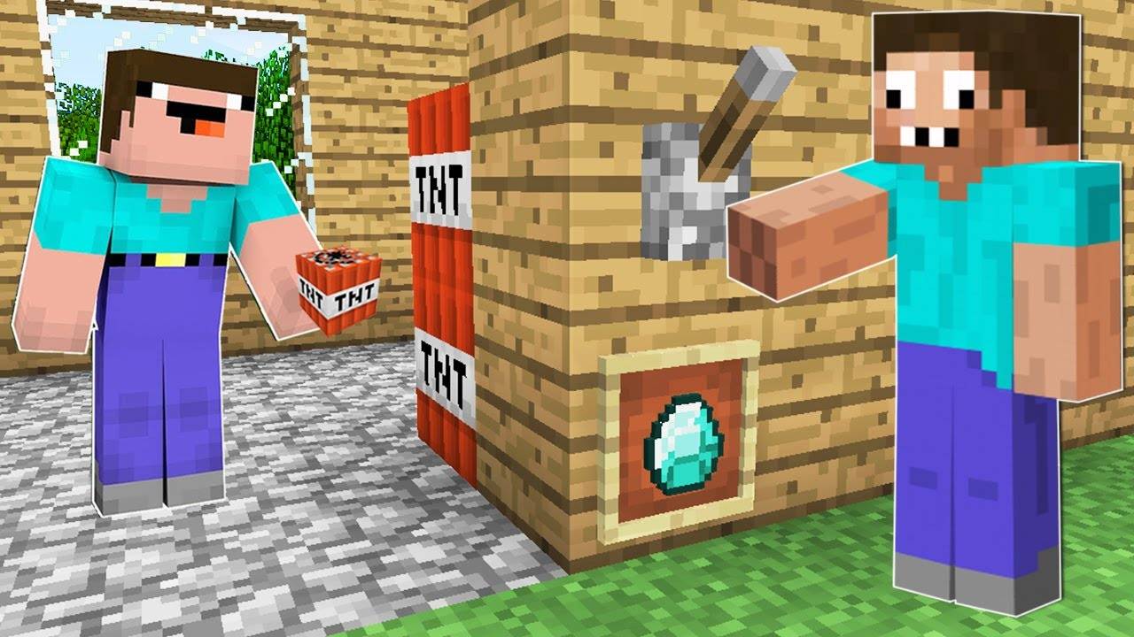НУБ И ПРАНКИ НАД ПРО В МАЙНКРАФТ ! НУБИК ЗАТРОЛЛИЛ ПРО И ТРОЛЛИНГ ЛОВУШКА В MINECRAFT