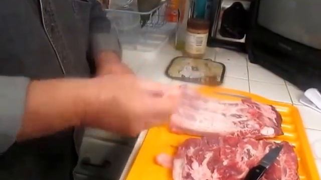 Chef Bourque' Preps Wild Boar Hog Ribs For The Grill. Cajun Style.