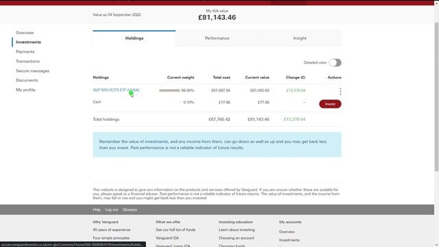 Portfolio GAINS Explained! Vanguard Portfolio September 2022 Update | Stocks & Shares ISA + Pension смотреть онлайн