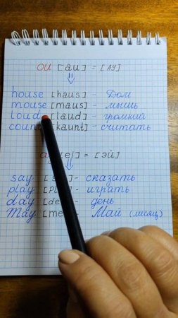 Как прочитать сочетание букв ou и ay в английском языке