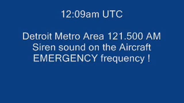 E.L.T Detroit Metro Area 121.500 AM Siren sound.wmv