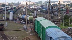 Работа сортировочной горки на станции Инская