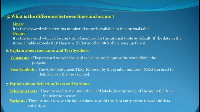 Important terminologies - Season 2 - SAP ABAP Interview Questions - Tech Tablet Varun Rao смотреть онлайн