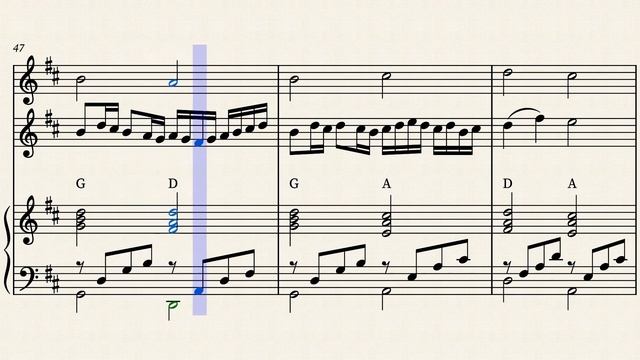Pachelbel | Canon in D Two Oboes Sheet Music (Piano with Chords) смотреть онлайн