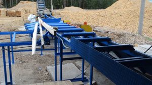 Лесопильная линия в работе | Транспортеры Аркон для досок