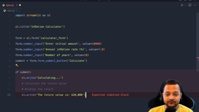 Streamlit with pandas and Matplotlib : Inflation calculator смотреть онлайн