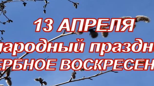 13 апреля. ВЕРБНОЕ ВОСКРЕСЕНЬЕ открывает дорогу ПАСХЕ. Приметы