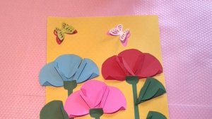 АППЛИКАЦИЯ :ЦВЕТЫ НА ЛУГУ