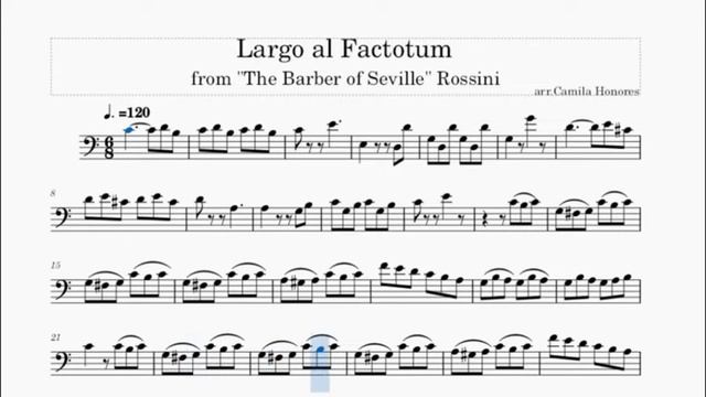 Largo al Factotum, Figaro - The Barber of Sevilla ( arr.cello solo) смотреть онлайн