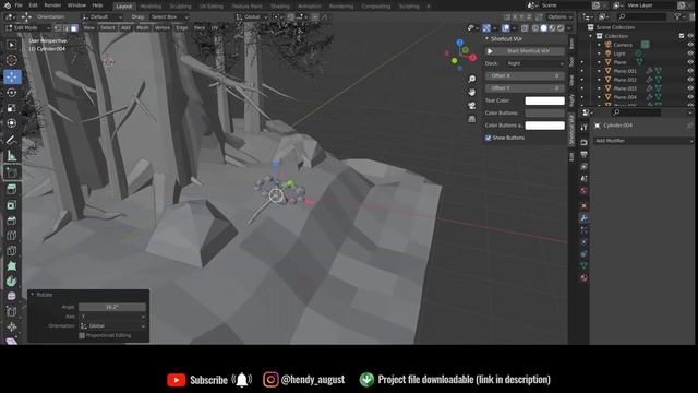 Forest Camp  Blender  Timelapse