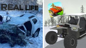 Ремейк аварии с "Range Rover" и "Renault Duster" в ВАЗ Краш тест симулятор 2 #23