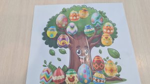 Пасхальное дерево. Пасхальная поделка для детей. Поделка с пасхальными яйцами