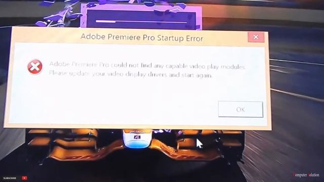 Adobe premiere pro startup error...SOLVED!!!!(HD)
