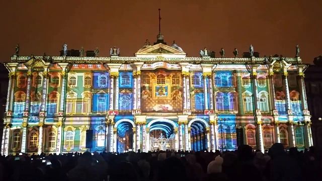 252 года Эрмитажу, световое шоу, 3D mapping смотреть онлайн