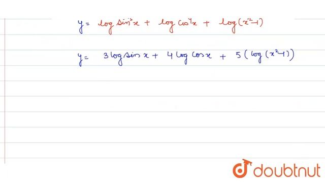 `y=log[sin^(3)x.cos^(4)x.(x^(2)-1)^(5)]` смотреть онлайн