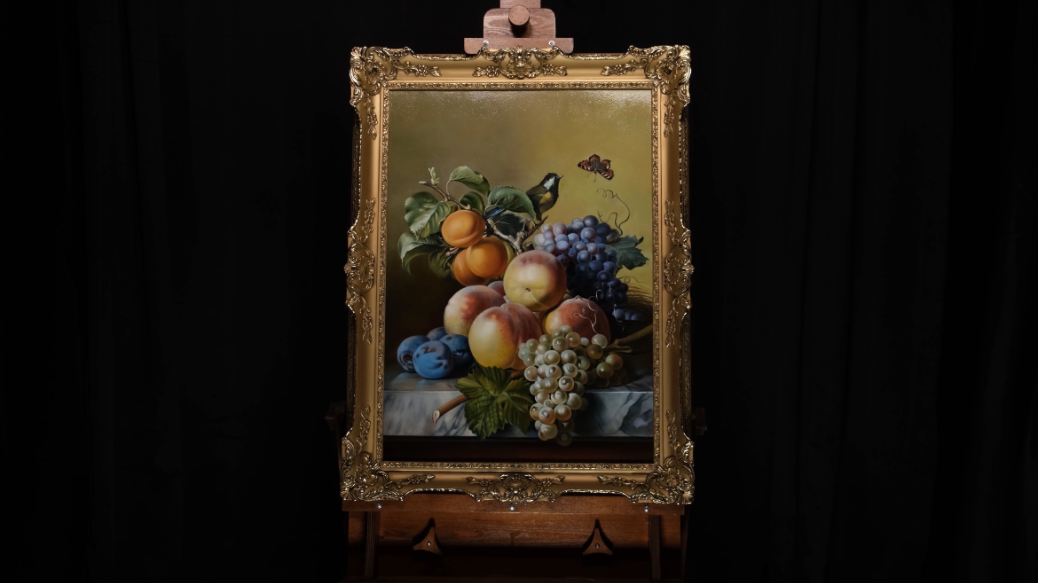 Ян Франц ван Даль «Натюрморт с синицей» смотреть онлайн