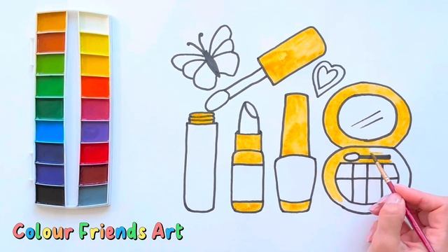 ✏️How To Draw ✏️ A Cosmetic Products 👄💄💅🏼 | Easy Drawing For Kids ✍️