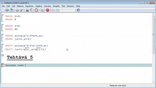 wxMAXIMA alkeita смотреть онлайн