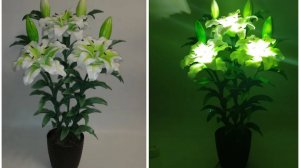 Светильник из изолона. Лилия из изолона. Лилия без впаивания проволоки. Махровая лилия.