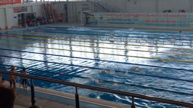 50 метров вольный стиль. Кирилл 34.69 1 дорожка.