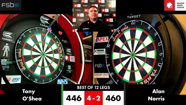 REPLAY | Tony O'Shea vs. Alan Norris | Remote Darts League