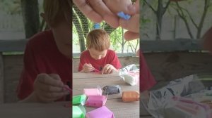 Распаковка воздушного пластилина / Обзор на воздушный пластилин.