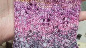 Ажурный узор на вязальной машине