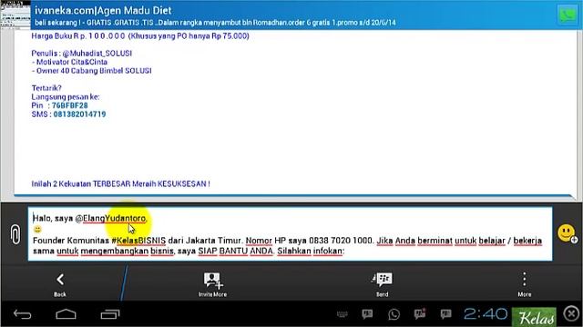 Tutorial Sapa Teman BBM di Android | Komunitas Belajar Bisnis Online смотреть онлайн