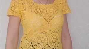 Кофточка мотивами _Солнечная_._Подробный МК._Часть II.