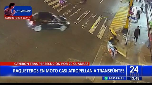 Persecución en av. La Marina: Raqueteros casi atropellan a transeúntes mientras huían de autoridade