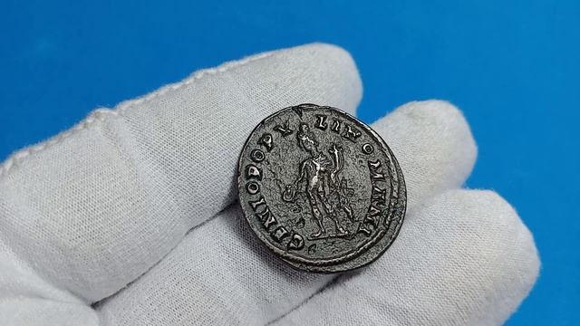 Império Romano, Diocleciano (284–305 DC), Follis, Londres (Londinium), Bronze, RIC:28a. смотреть онлайн