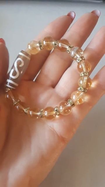 Браслет с цитрина и бусинка Дзи крючок 😘 закажи 87781750644 смотреть онлайн