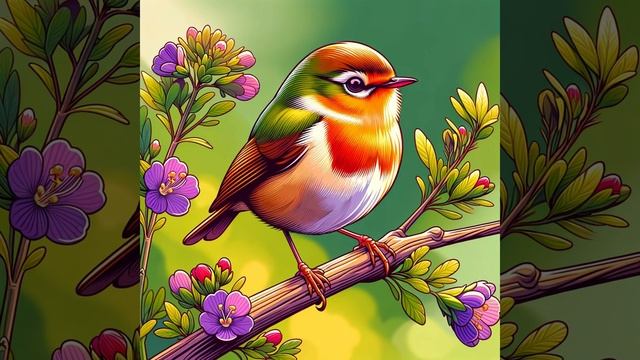 A small bird perched on a branch, with a vibrant plumage. #prompt #chatgptprompts #chatgpt #chatgpt смотреть онлайн