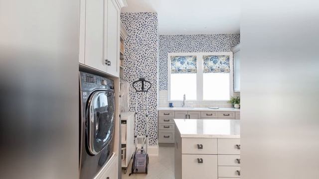 75 Mid-sized Laundry Room With Cement Tile Backsplash Design Ideas You'll Love ♡ смотреть онлайн