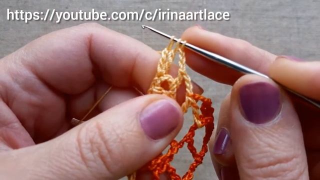 Листик крючком для ирландского кружева