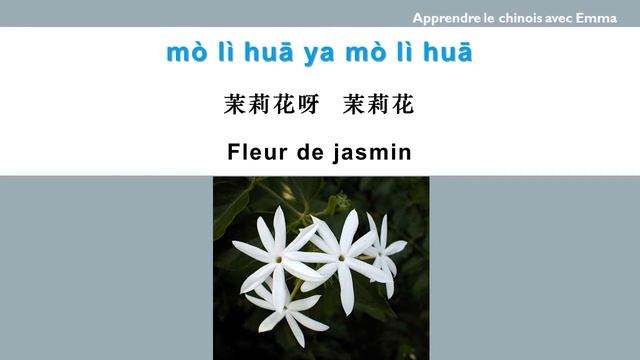 茉莉花/ fleur de jasmin/chanson chinoise avec lyrics, pinyin et la traduction смотреть онлайн
