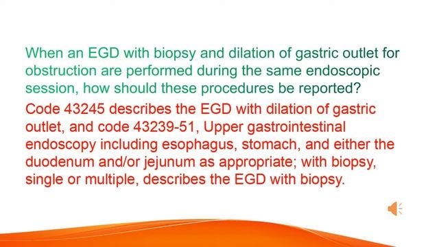 Esophagogastroduodenoscopy CPT code - simplify medical coding