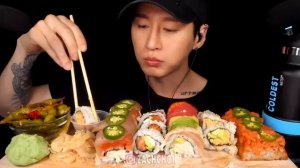 МУКБАНГ СУШИ | РОЛЛЫ | Мукбанг Корея | звук еды | ASMR