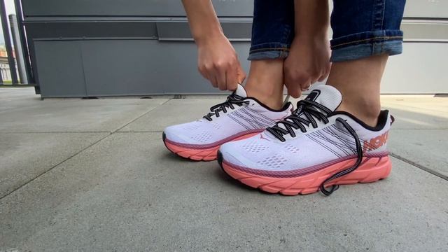 Hoka One One Clifton 6 Sneakers Shoes Unboxing & Try-on смотреть онлайн